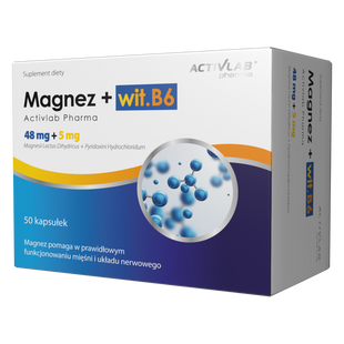 Activlab Magnez + wit. B6 50 kapsułek